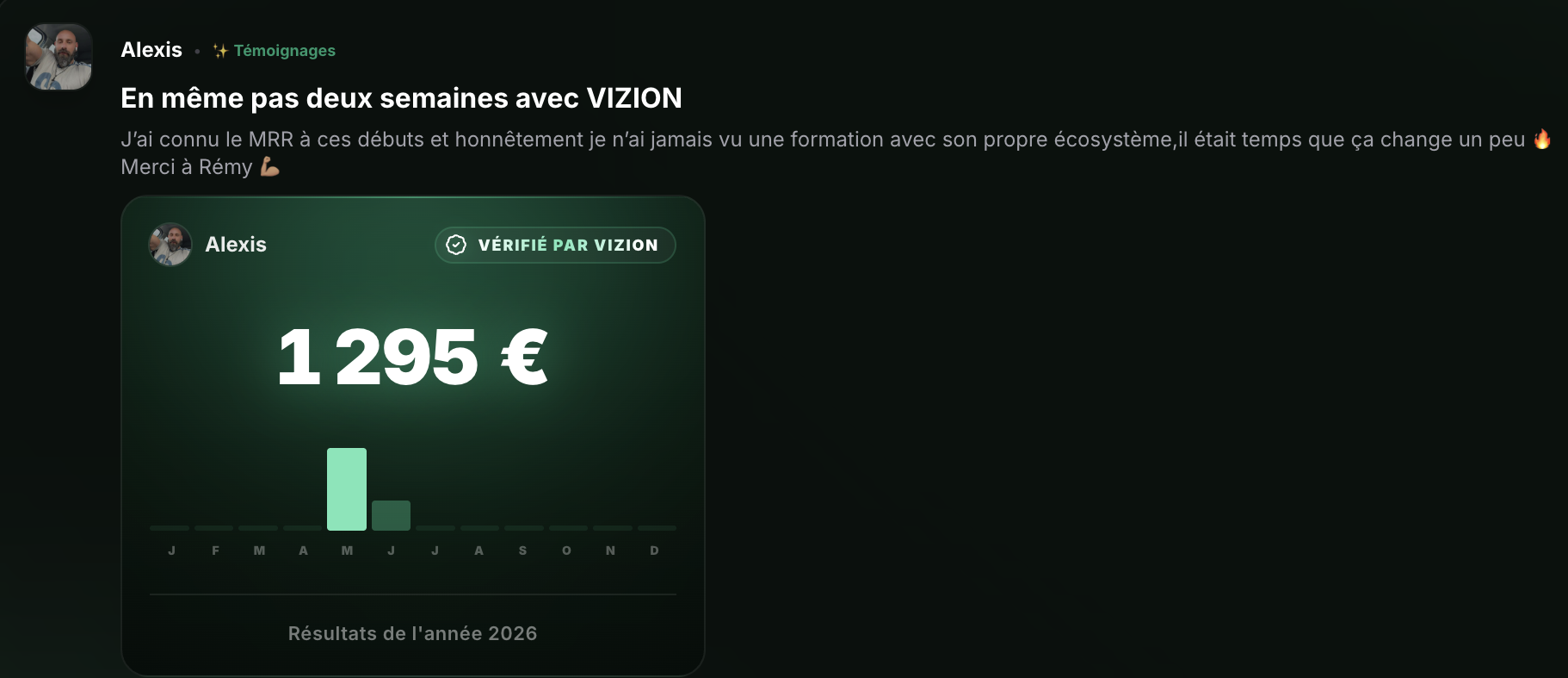 Témoignage VIZION 5