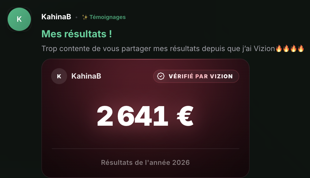 Témoignage VIZION 6