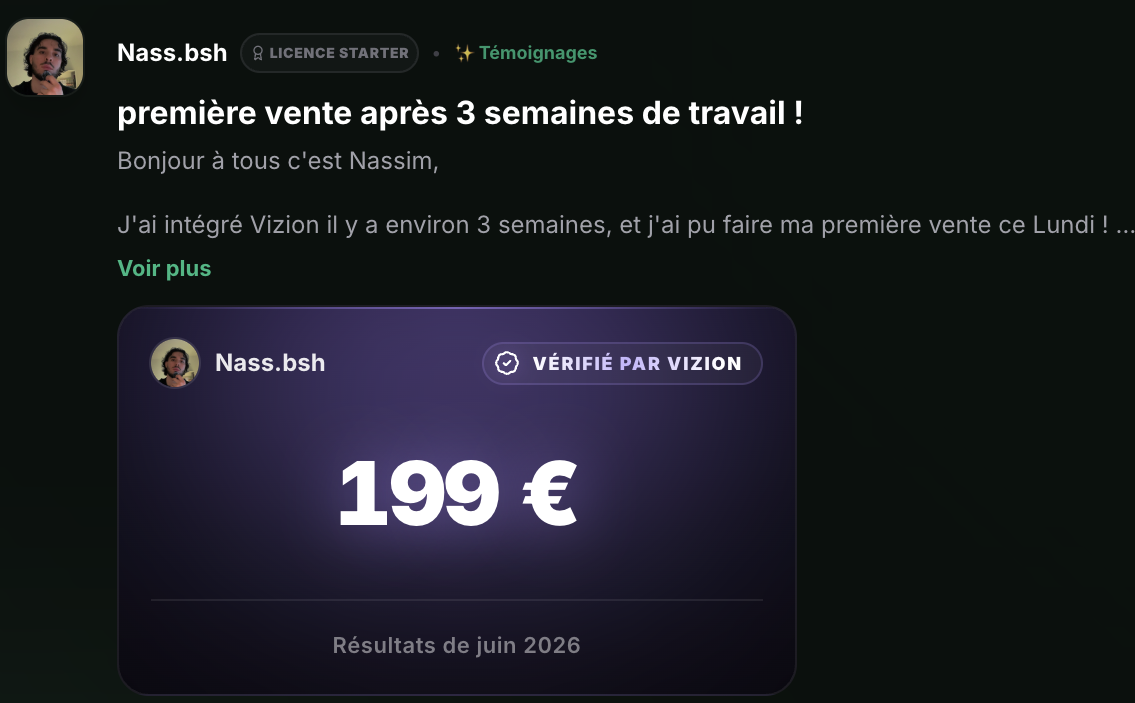 Témoignage VIZION 4